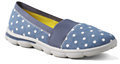 Lands' End Women's Gatas Slip-on Shoes-Celestial Blue Floral Stripe