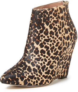 Arrow Pointed-Toe Wedge Bootie