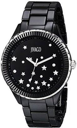 Jivago Women's JV2411 Sky Analog Display Swiss Quartz Black Watch