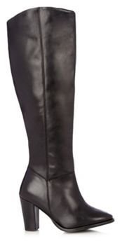 Faith Black leather high leg high boots