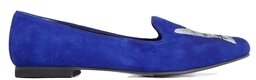 Park Lane Cat Detail Leather Flat Shoes - Blue