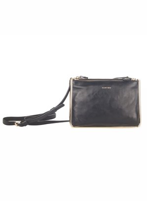 Carven Smooth Leather Double Front Flat Bag