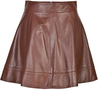 Michael Kors Collection Leather Circle Skirt