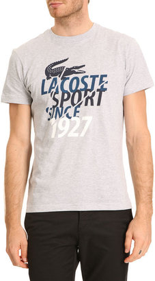 Lacoste TH2347 Sport Grey Marl Print T-Shirt
