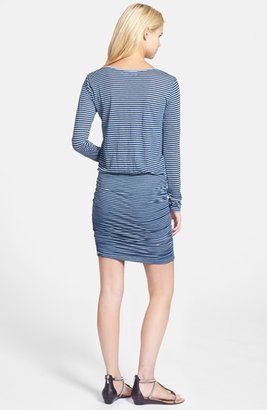 Velvet by Graham & Spencer Ruched Stripe Jersey Dress
