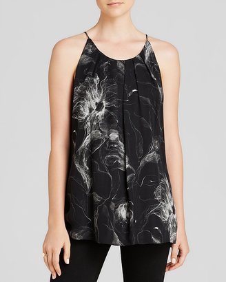 Milly Tank - Etched Floral Print Pleated