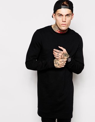 ASOS Super Longline Sweatshirt - Black