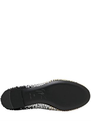 10mm Gradient Embellished Suede Loafers