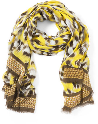 Lara Bohinc Leopard Yellow Scarf - Yellow