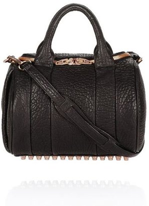 Alexander Wang Rockie In Pebbled Black With Rose Gold