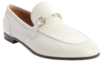 Gucci back leather horsebit detail slip on loafers