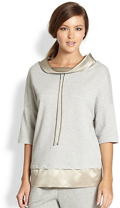 Peserico Satin-Trimmed Pullover