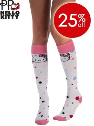 Pretty Polly Hello Kitty for PP Confetti Spot Knee Highs