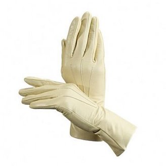 Aspinal of London Ladies Silk Lined Leather Gloves Cream Nappa