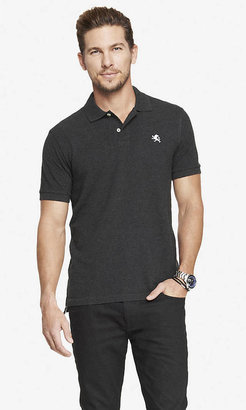 Express Modern Fit Heathered Small Lion Pique Polo