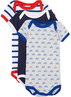 Petit Bateau Pack of Three Striped Babygrows 1-36 Months