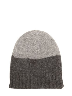 Les Hommes Two Tone Knitted Beanie