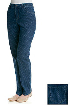 Gloria Vanderbilt Seeing Dot Print Jeans