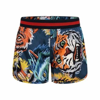 Gucci GUCCIBaby Boys Blue Animal Faces Swim Shorts