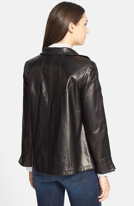 Ellen Tracy A-Line Lambskin Leather Jacket