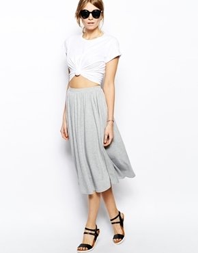 ASOS Full Midi Skirt - Grey