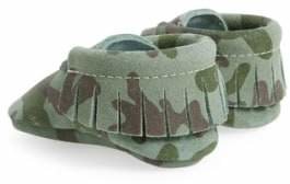 Freshly Picked Camo Print Suede Moccasin