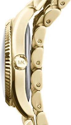 Michael Kors MICHAEL Petite Golden Stainless Steel Double-Wrap Lexington Three-Hand Watch