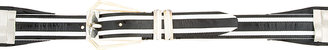 Balmain Black Leather & Silver Hardware High-Waist Belt
