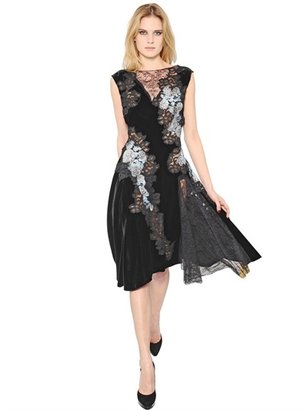 Nina Ricci Velvet And Lace Dress
