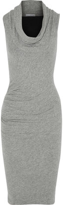 James Perse Double-layered cotton-blend jersey dress