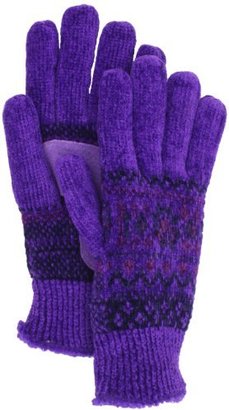 Isotoner Women's Zigzag Snowflake Chennile Glove