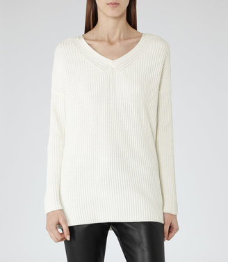 Reiss Cartagena RELAXED RIBBED JUMPER