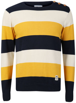 Crosshatch Men's Counter Striped Knitted Jumper