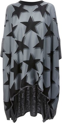 Vivienne Westwood star printed asymmetric hem tunic