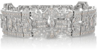 Kenneth Jay Lane Rhodium-plated cubic zirconia bracelet