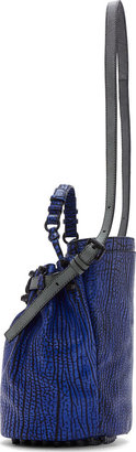 Alexander Wang Nile Blue Textured Leather Diego Dumbo Bag