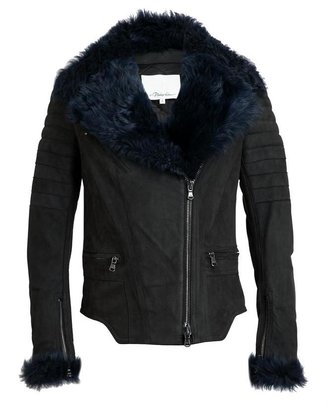 3.1 Phillip Lim Suede and Shearling Biker Jacket