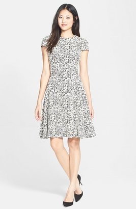 Maggy London Jacquard Knit Fit & Flare Dress