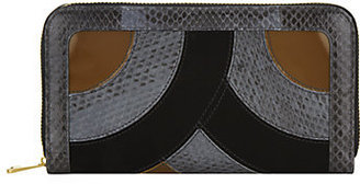 Dolce & Gabbana Colourblock Snakeskin Zip-Around Wallet