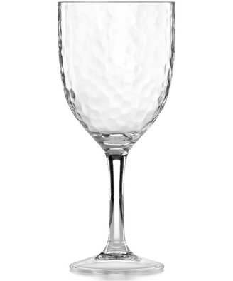 Martha Stewart Collection Hammered Acrylic Clear Wine Glass