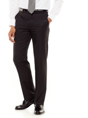 Chaps classic-fit pinstripe flat-front suit pants