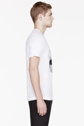 Neil Barrett Grey geometric SKULL print T-shirt