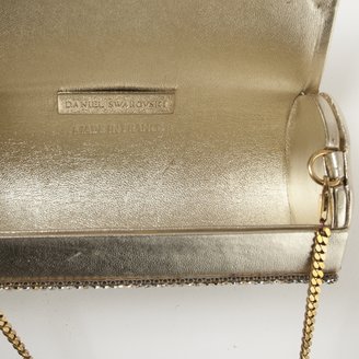 Swarovski Gold Leather Clutch bag