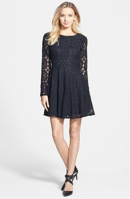 Painted Threads Floral Lace Skater Dress (Juniors)
