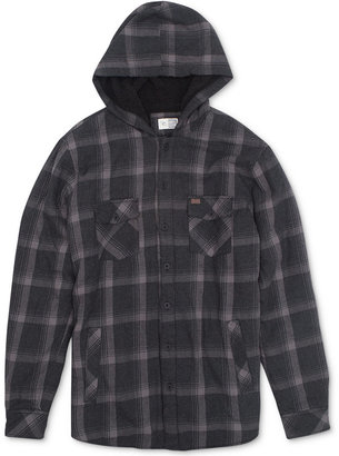 Rip Curl Hayward Sherpa-Lined Plaid Shirt Jacket