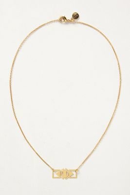 Anthropologie Chic Alors Crosstown Pendant Necklace