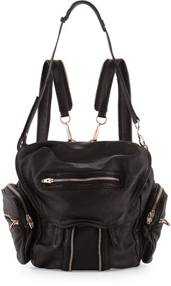 Alexander Wang Marti Mini Leather Backpack, Black