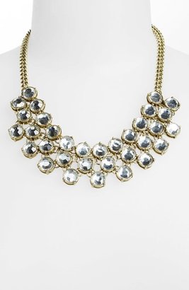 Stephan & Co Triple Row Stone Frontal Necklace (Juniors)