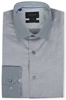 Duchamp Honeycomb-contrast slim-fit single-cuff shirt - for Men