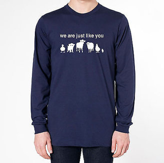American Apparel JUST LIKE YOU long sleeve t-shirt ALF animal rights graphic tee